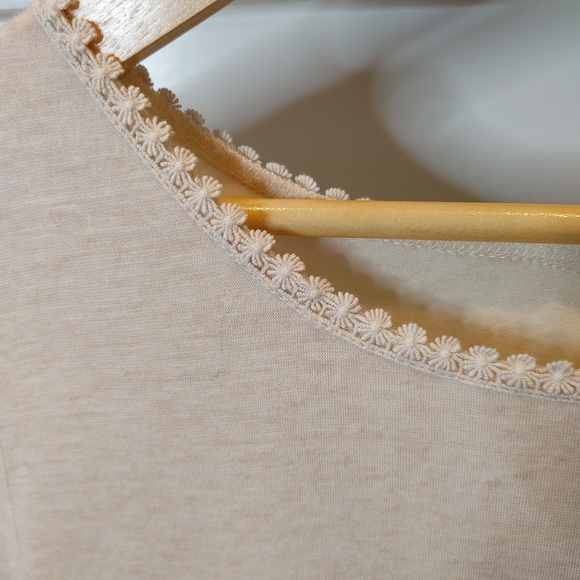 ANTHROPOLOGIE LILI'S CLOSET LACE OVERLAY DRESS, BEIGE/BROWN M - Picture 5 of 12